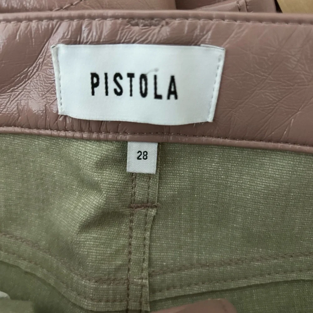 NWT PISTOLA Cassie Super High Rise Straight Leg Faux Leather Pants 25,28,30,31 - Picture 7 of 16